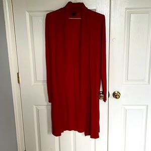 Red Worthington cardigan sweater drag - long and hardly worn